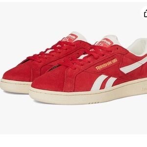 Reebok Club C Grounds UK red and white sneakers US women’s 10.5